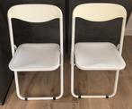 Ikea Niels Gammelgaard 2 klapstoelen/ stoelen wit, Huis en Inrichting, Ophalen, Gebruikt, Twee, Wit