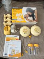 Complete Medela kolfset 2x Swing motor dubbele kolf flessen, Ophalen of Verzenden, Gebruikt, Borstkolf
