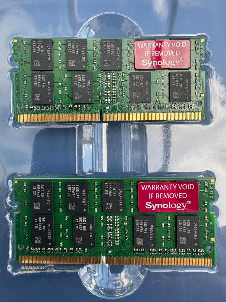 2x Synology RAMEC2133DDR4-8GB SoDimm (16GB totaal), Computers en Software, RAM geheugen, Zo goed als nieuw, Server, 16 GB, DDR4