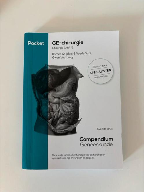 Pocket GE-chirurgie, Compendium Geneeskunde, Boeken, Studieboeken en Cursussen, Zo goed als nieuw, Niet van toepassing, Beta, Ophalen of Verzenden