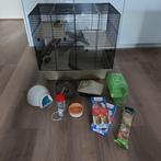 Zeer nette hamsterkooi en toebehoren te koop!, Kooi, Gebruikt, Minder dan 75 cm, Hamster