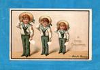 Leuke oude kerstkaart met kinderen  J221 uit 1906, Verzenden, Voor 1920, Gelopen, Kinderen
