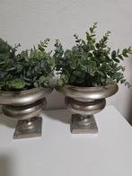 Riviera Maison Bloempotten 2 x oude collectie met plantjes, Tuin en Terras, Rond, Ophalen of Verzenden, Zo goed als nieuw, Aardewerk