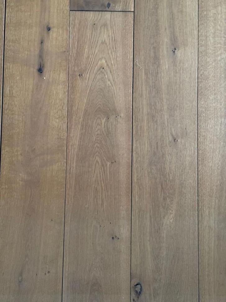 Massief Eiken Vloer - 60m2, Doe-het-zelf en Verbouw, Vloerdelen en Plavuizen, Gebruikt, Vloerdelen of -planken, Hout, 150 cm of meer