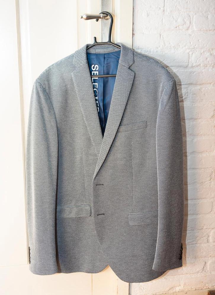 Colbert, jasje van Selected Homme, Kleding | Heren, Kostuums en Colberts, Zo goed als nieuw, Maat 56/58 (XL), Grijs, Ophalen of Verzenden