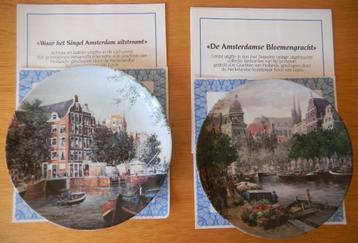 2 x de Amsterdamse grachten wandborden met certificaat zgan beschikbaar voor biedingen