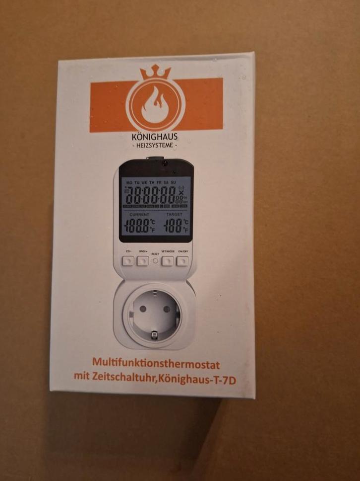 Stekker thermostaat. 🔥NIEUW🔥.Voor oa infrarood verwarming, Doe-het-zelf en Verbouw, Thermostaten, Nieuw, Ophalen of Verzenden