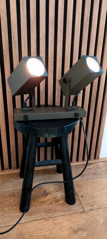 Vintage kubus spotlight seventies retro bruin  beschikbaar voor biedingen