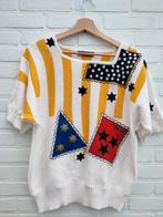 Louis Féraud Vintage 42 gebreide trui top sweater Eighties, Kleding | Dames, Zwart, Maat 42/44 (L), Louis Féraud, Ophalen of Verzenden