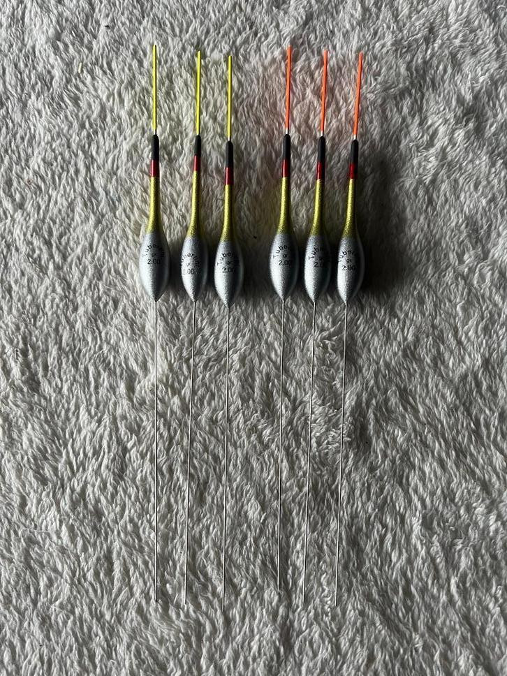 adv 71 / NIEUW set 6 dobbers TUBERTINI 2,00gr, Watersport en Boten, Hengelsport | Witvissen, Nieuw, Dobber of Lood, Ophalen of Verzenden