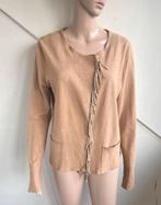 Majestic Filatures jasje vest maat 2 = 38 lichtbruin beige, Maat 38/40 (M), Bruin, Ophalen of Verzenden, Zo goed als nieuw
