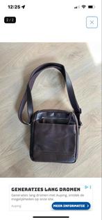 Bruine leren schoudertas, Bruin, Zo goed als nieuw, Leer, Ophalen