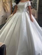 Bruidsjurk parels, Kleding | Dames, Trouwkleding en Trouwaccessoires, Ophalen of Verzenden, Zo goed als nieuw, Wit, Trouwjurk