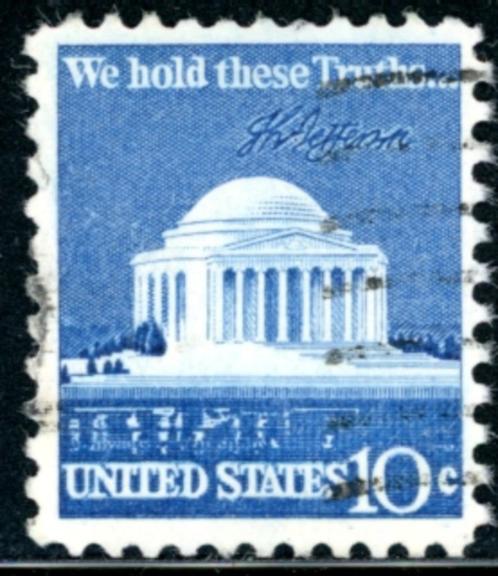 USA Verenigde Staten 1510 - Jefferson Gedenkgraf, Postzegels en Munten, Postzegels | Amerika, Gestempeld, Noord-Amerika, Ophalen of Verzenden