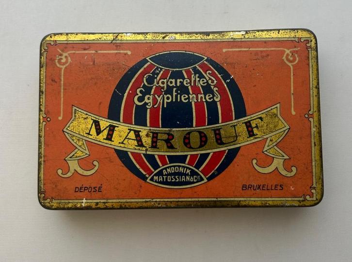 oude blikken sigaretten doos - Marouf cigarettes, Verzamelen, Blikken, Gebruikt, Overige, Overige merken, Ophalen of Verzenden