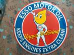 Emaille reclamebord Esso motoring, Ophalen of Verzenden, Gebruikt, Reclamebord