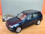 Bmw X3 - E83 - Blauw - 1:18 Kyosho dealerpack, Hobby en Vrije tijd, Modelauto's | 1:18, Kyosho, Auto, Ophalen of Verzenden, Zo goed als nieuw