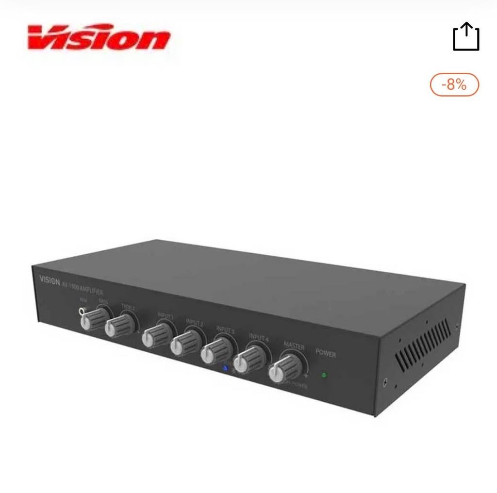 Vision AV-1900 Versterker - Topklasse Audio!, Overige merken, Nieuw, Ophalen of Verzenden, 60 tot 120 watt