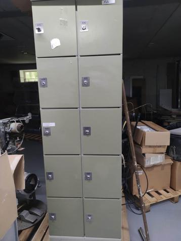 Lockerkast, metaal, 10 lockers 60x50x195cm Bxdxh beschikbaar voor biedingen