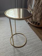 Zara Home messing bijzettafel met spiegelblad, Huis en Inrichting, Ophalen, Minder dan 45 cm, Minder dan 55 cm, Metaal of Aluminium