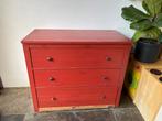 Gratis Ladekast rood en groot, Huis en Inrichting, Kasten | Ladekasten, Ophalen, 50 tot 100 cm, Zo goed als nieuw, 3 of 4 laden