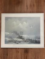 Wanddecoratie: Duinlandschap in witte lijst, Ophalen of Verzenden, Minder dan 50 cm, 50 tot 75 cm, Print