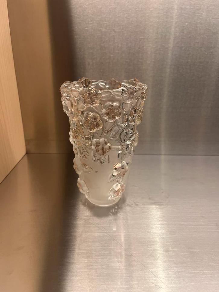 Walther glas - vaasje - vintage, Huis en Inrichting, Woonaccessoires | Vazen, Zo goed als nieuw, Overige kleuren, Minder dan 50 cm