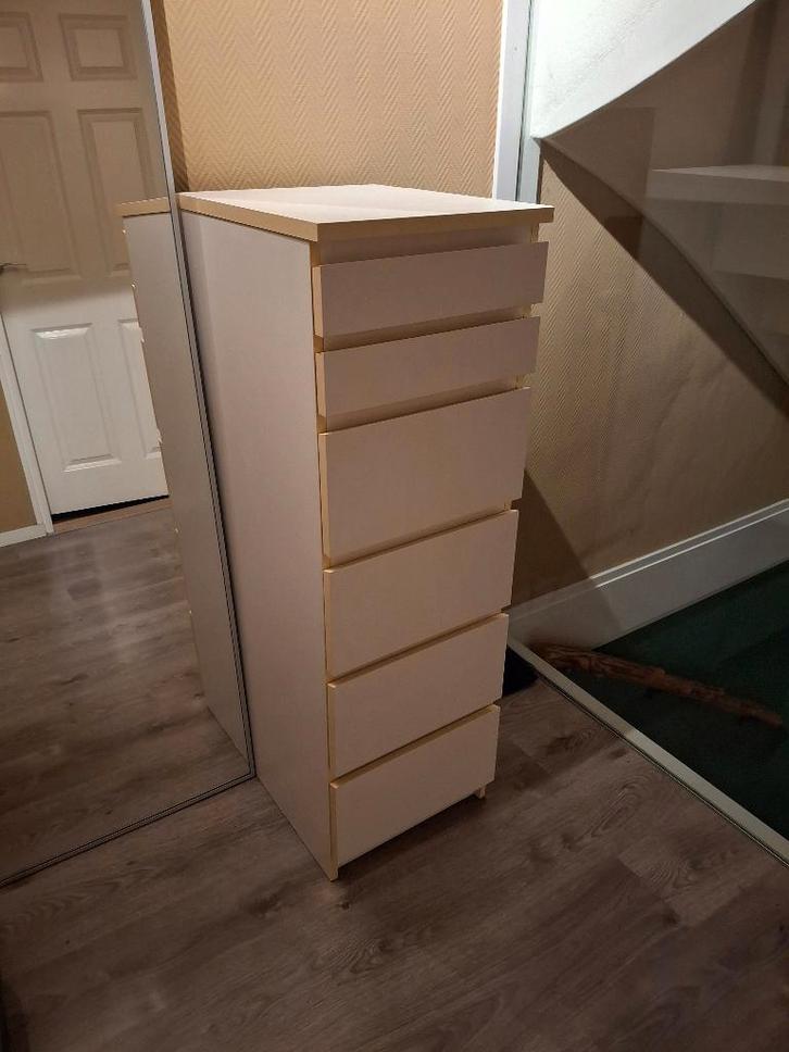 Ikea Malm ladenkast met spiegel, Huis en Inrichting, Kasten | Ladekasten, Gebruikt, 100 tot 150 cm, Minder dan 50 cm, 25 tot 50 cm