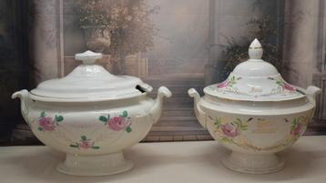 SALE.!! Opruiming 2 Oude Bruidsterrine, s "Uit Aletta's Tij beschikbaar voor biedingen