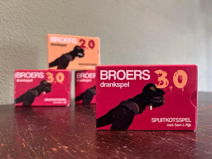 BROERS drankspel 3.0, Hobby en Vrije tijd, Gezelschapsspellen | Bordspellen, Zo goed als nieuw, Drie of vier spelers, Ophalen of Verzenden