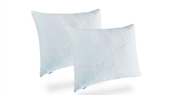 Sleepmed memory foam kussen 2 stuks, Huis en Inrichting, Slaapkamer | Beddengoed, Nieuw, Kussen, Tweepersoons, Wit, Ophalen of Verzenden