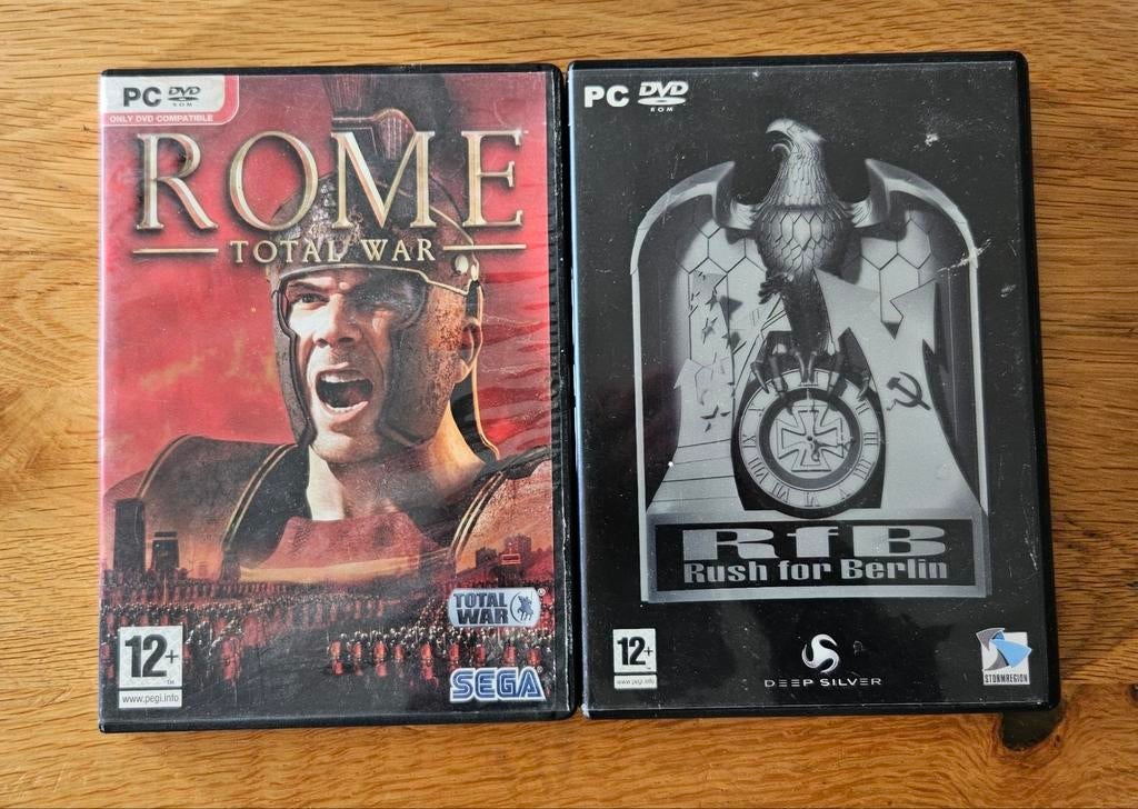 PC Games: Rome Total War & Rush for Berlin, Spelcomputers en Games, 1 speler, Ophalen of Verzenden, Gebruikt, Vanaf 12 jaar