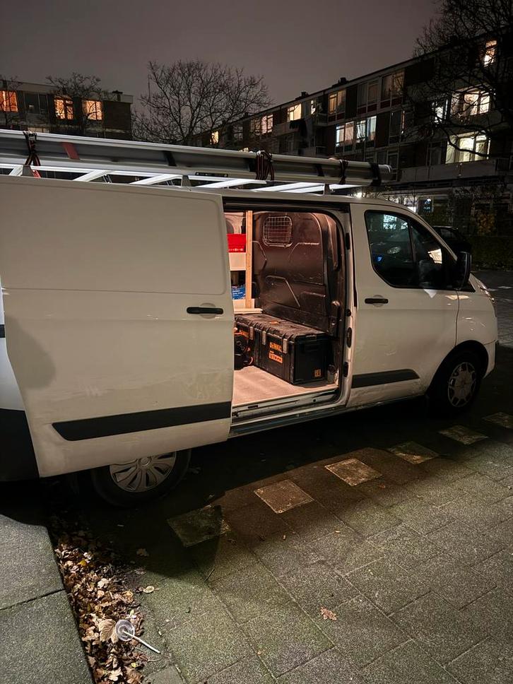 Ford Transit Custom 2.2 Tdci 92KW 2016 Wit, Auto's, Bestelauto's, Particulier, ABS, Adaptieve lichten, Airbags, Airconditioning