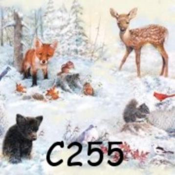 Servetten decoupage/bullet journal – dieren in winter C255 beschikbaar voor biedingen