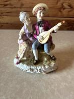 Porseleinen beeldje "muzikaal duo" MR, Ophalen of Verzenden