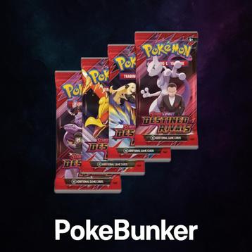 Pokemon TCG Destined Rivals Booster Pack - Artset (4 stuks) beschikbaar voor biedingen