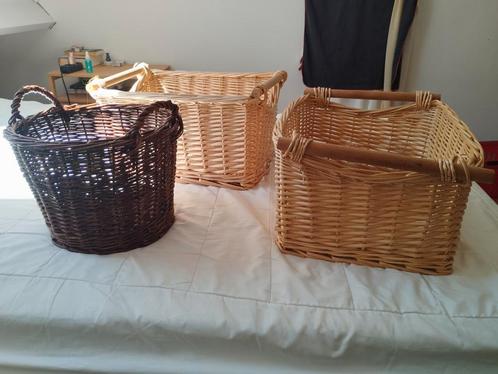 3 mooie rieten manden, Huis en Inrichting, Woonaccessoires | Schalen en Manden, Gebruikt, Rechthoekig, Riet, Ophalen