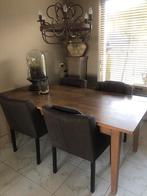 Massief eiken tafel, 200 cm of meer, Zo goed als nieuw, Vijf personen of meer, Rechthoekig