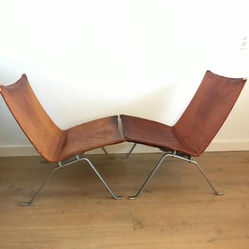Poul Kjaerholm Kold Christensen PK22 lounge chairs fauteuils beschikbaar voor biedingen