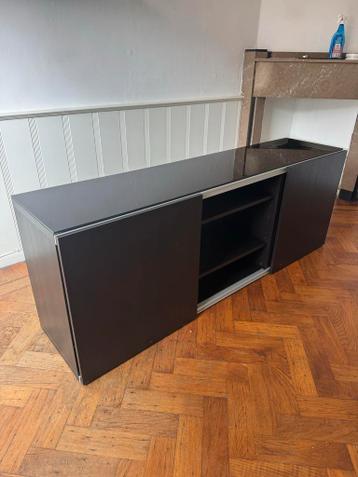 Ikea Besta Kast Zwart met Glazen Topplaat - afbeelding 6