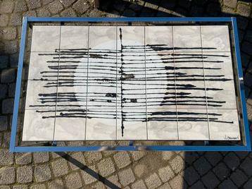 Vintage jaren 60 salontafel keramiek gesigneerd beschikbaar voor biedingen