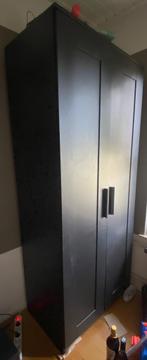 Zwarte hangkast, Huis en Inrichting, Kasten | Kledingkasten, Ophalen, Gebruikt, 50 tot 100 cm, 150 tot 200 cm