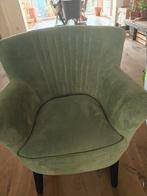 2 stuks blauwe fauteuils met ribstof, Ophalen, Minder dan 75 cm, 50 tot 75 cm, Landelijk