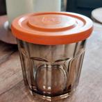Vintage jaren 70 Arcoroc rookglas voorraadpot met deksel, Huis en Inrichting, Keuken | Servies, Ophalen of Verzenden, Zo goed als nieuw