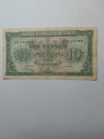 België 10 francs ww2 1943, Postzegels en Munten, Bankbiljetten | België, Ophalen of Verzenden