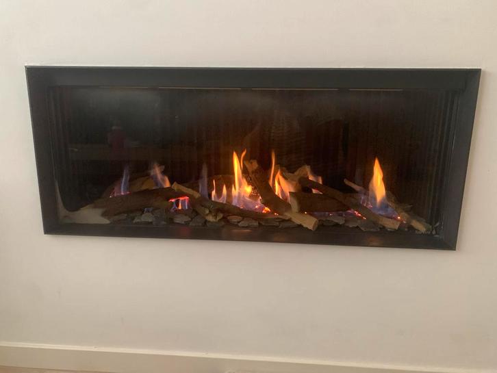 Kalfire Gaskachel - Inbouw, Afstandsbediening, Huis en Inrichting, Haarden, Gebruikt, Gashaard, Ophalen