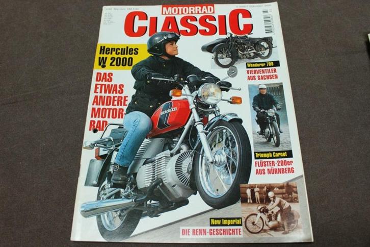 Motorrad Classic mei 1998 Hercules W2000 Simson Mopeds TWN, Boeken, Motoren, Gelezen, Ophalen of Verzenden