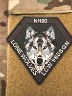 Pvc embleem NH-90 Lone Wolves, Verzenden, Luchtmacht, Nederland, Embleem of Badge
