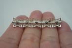 Zilveren vintage broche met markasiet nr.1066, 4 tot 7 cm, Verzenden, Zo goed als nieuw, Zilver