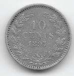 Nederland 10 cent 1897 KM# 116, Postzegels en Munten, Munten | Nederland, Zilver, Koningin Wilhelmina, 10 cent, Losse munt